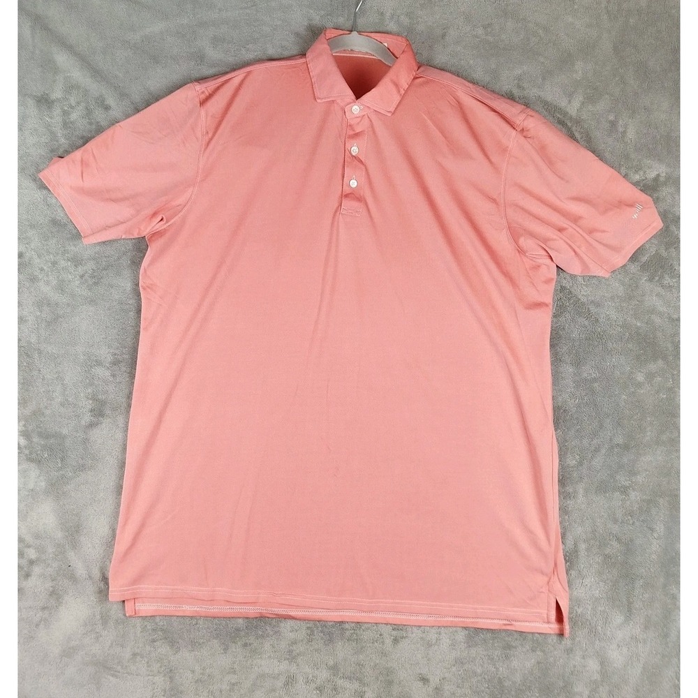 Holderness & Bourne Orange Peach Polo Golf Shirt Mens XL‎ Tailored Fit Casual